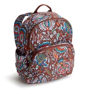 New Vera Bradley Small Bancroft Backpack Marrakesh Cinnamon Premium Cotton NWT